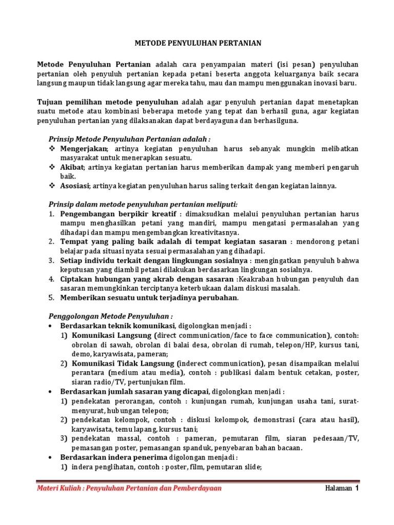 Penyuluhan Pertanian | PDF