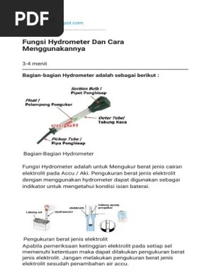 Fungsi Hydrometer | PDF