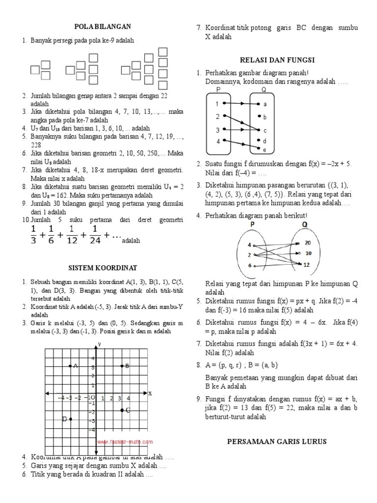Koordinat Titik Potong Garis B Dan D Adalah