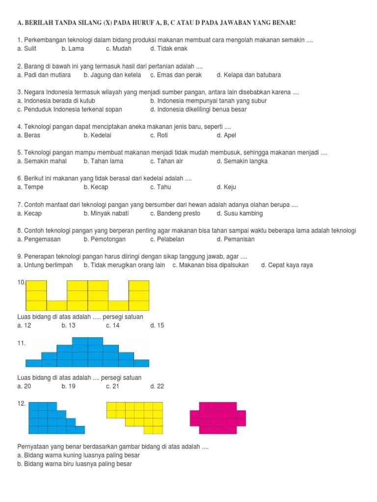 Ulangan Kelas 3 | PDF