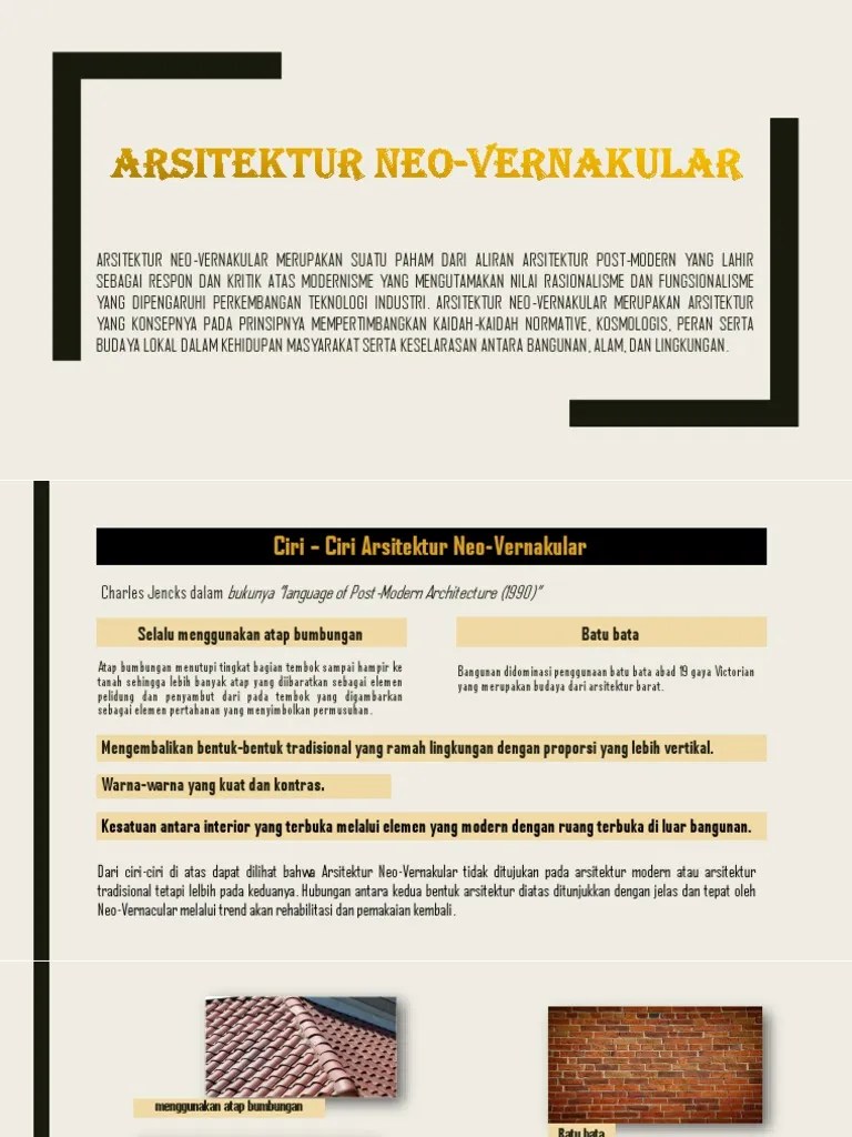 Arsitektur Neo Vernakular | PDF