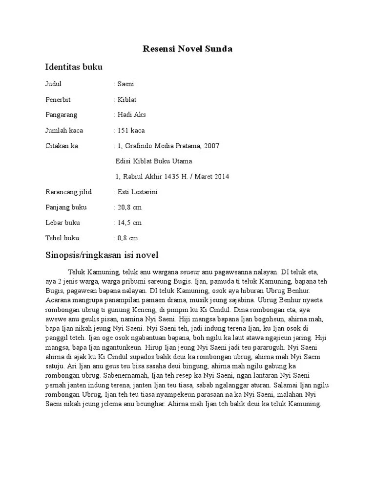Sinopsis novel bahasa jawa · 1. Ringkesan Novel Sunda Perangkat Sekolah