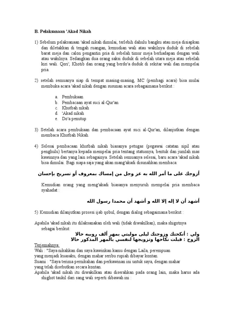 Qobiltu nikahaha wa tazwijaha bil mahril madzkur haalan. Ijab Qobul Pdf