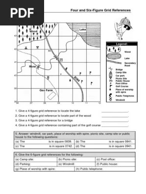 National grid references are used to accurately pinpoint your location on an ordnance survey map. Four And Six Figure Grid References Worksheet Pdf Leisure Nature