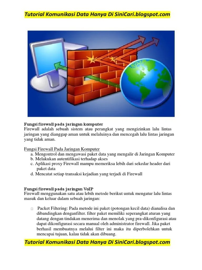 Memahami Fungsi Firewall Pada Jaringan VoIP | PDF