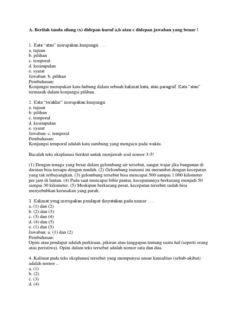 Menyebabkan Termasuk Konjungsi