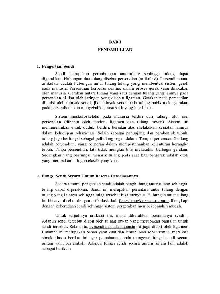 Makalah Sendi | PDF