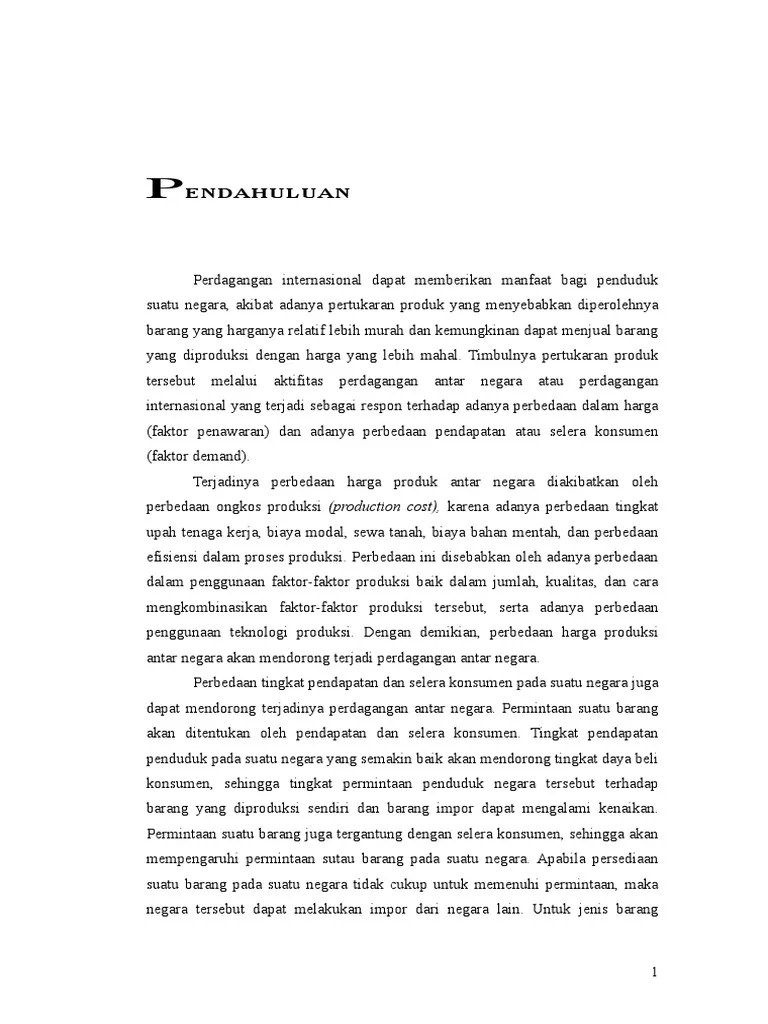 1 Pengantar Perdagangan Internasional | PDF