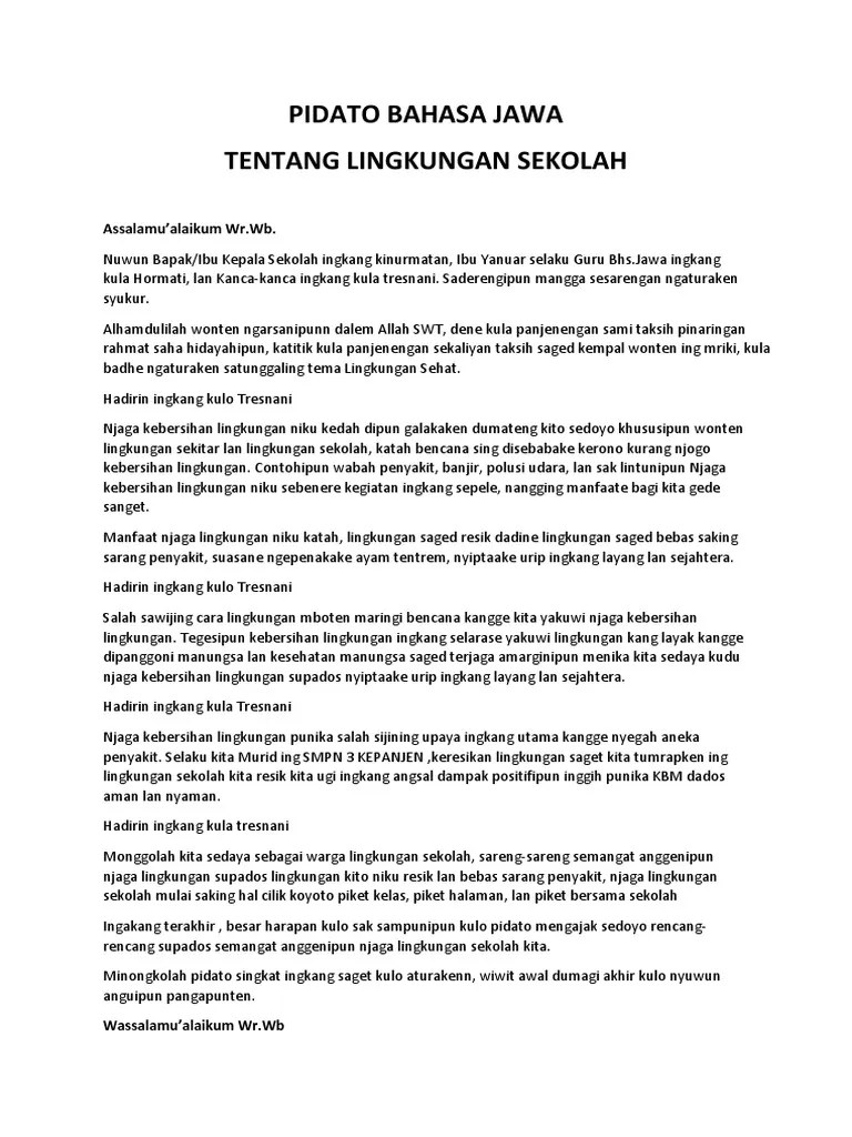 Jadi jika di artikel sebelmunya membahas mengenai kumpulan geguritan bahasa . Pidato Bahasa Jawa Pdf