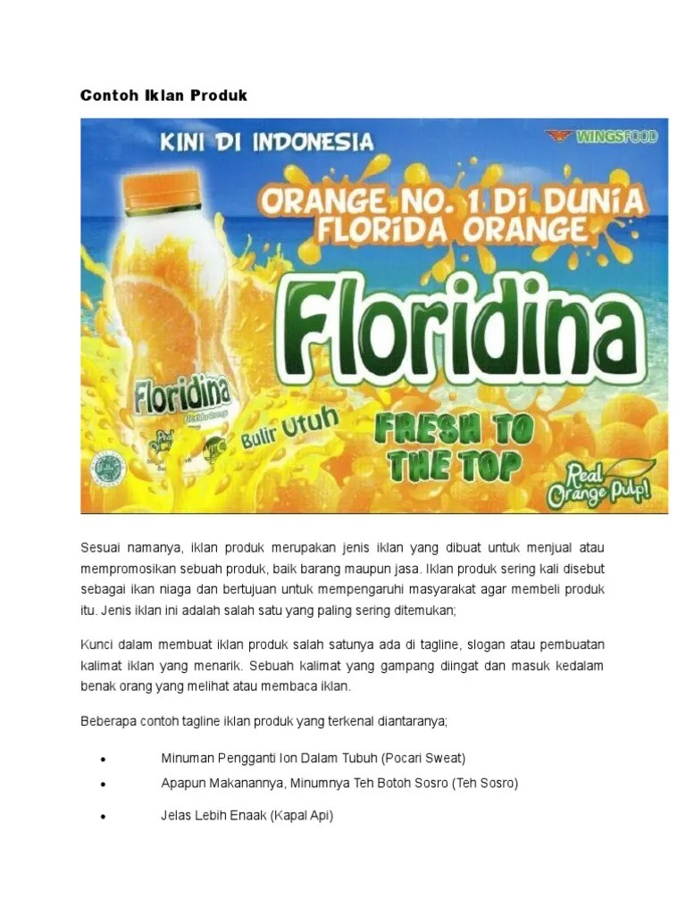 Contoh Iklan Produk | PDF