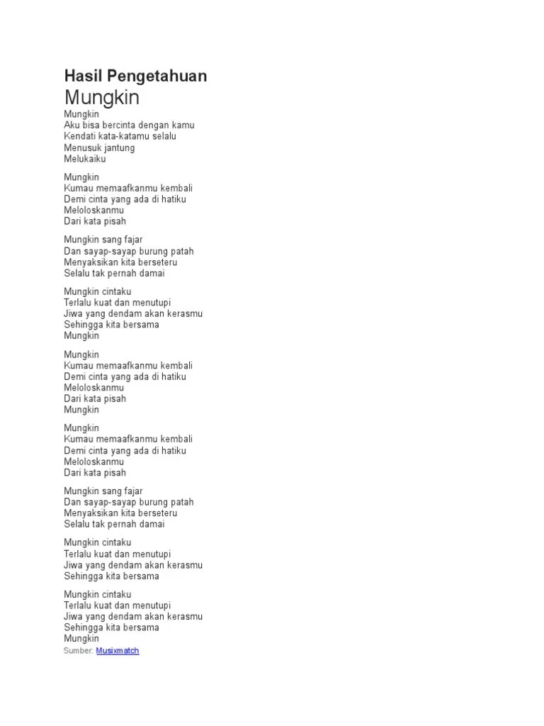 Lirik Potret Mungkin