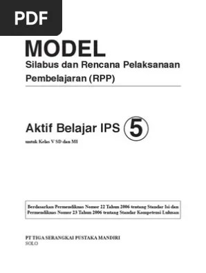 RPP Aktif Belajar Ips SD 5 r1 | PDF