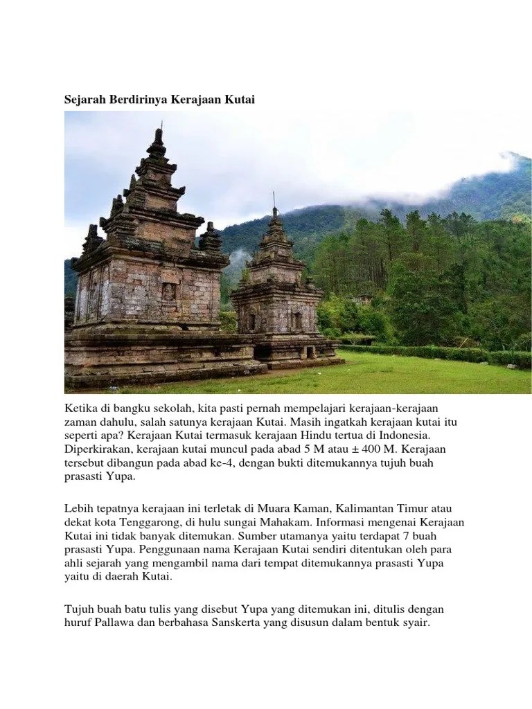 Kerajaan Kutai Terletak Di Daerah Muarakaman Di Tepi