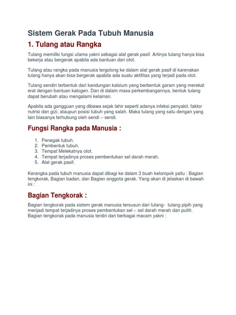 Sistem Gerak Manusia