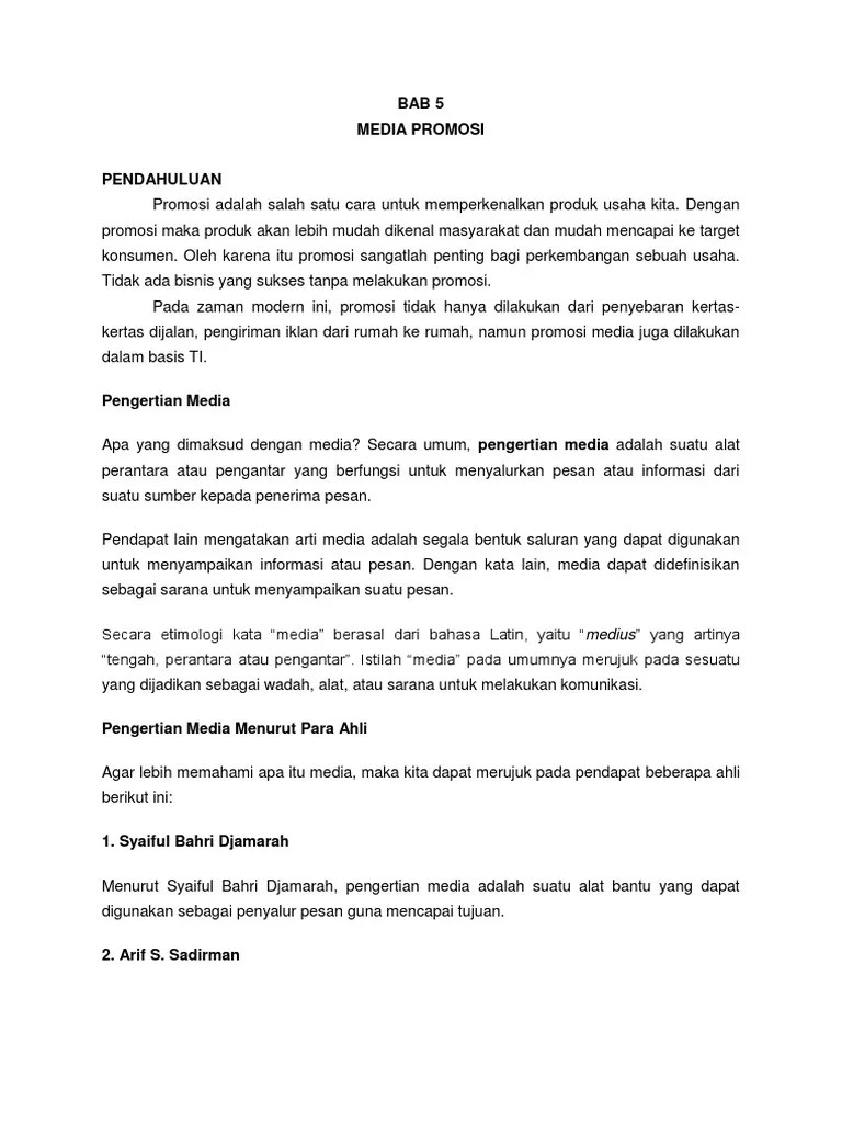BAB 5 Media Promosi | PDF