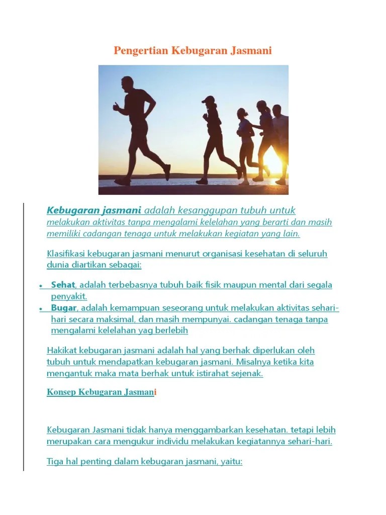 Pengertian Kebugaran Jasmani | PDF
