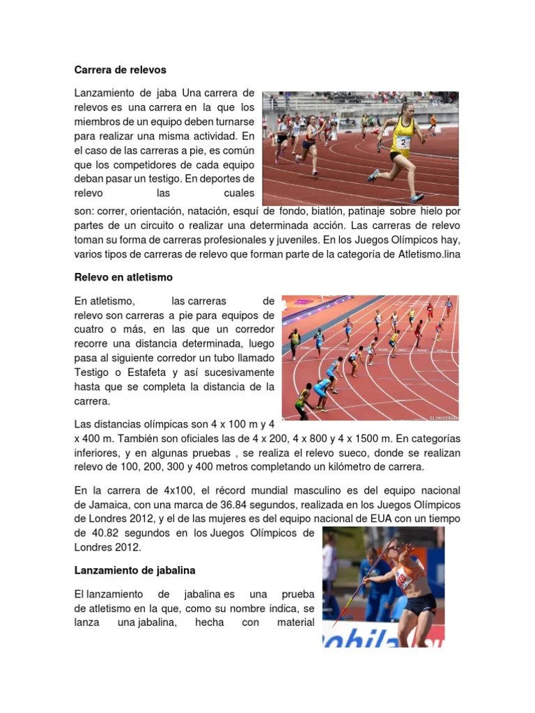 Juegos de relevos · 00609 carrera de mímica · 00585 reventar el globo (juego de globos) · 00583 carreras de globos · 00550 relevo de la esponja · 00537 paso a la . Carrera De Relevos Pdf Carreras Deportes
