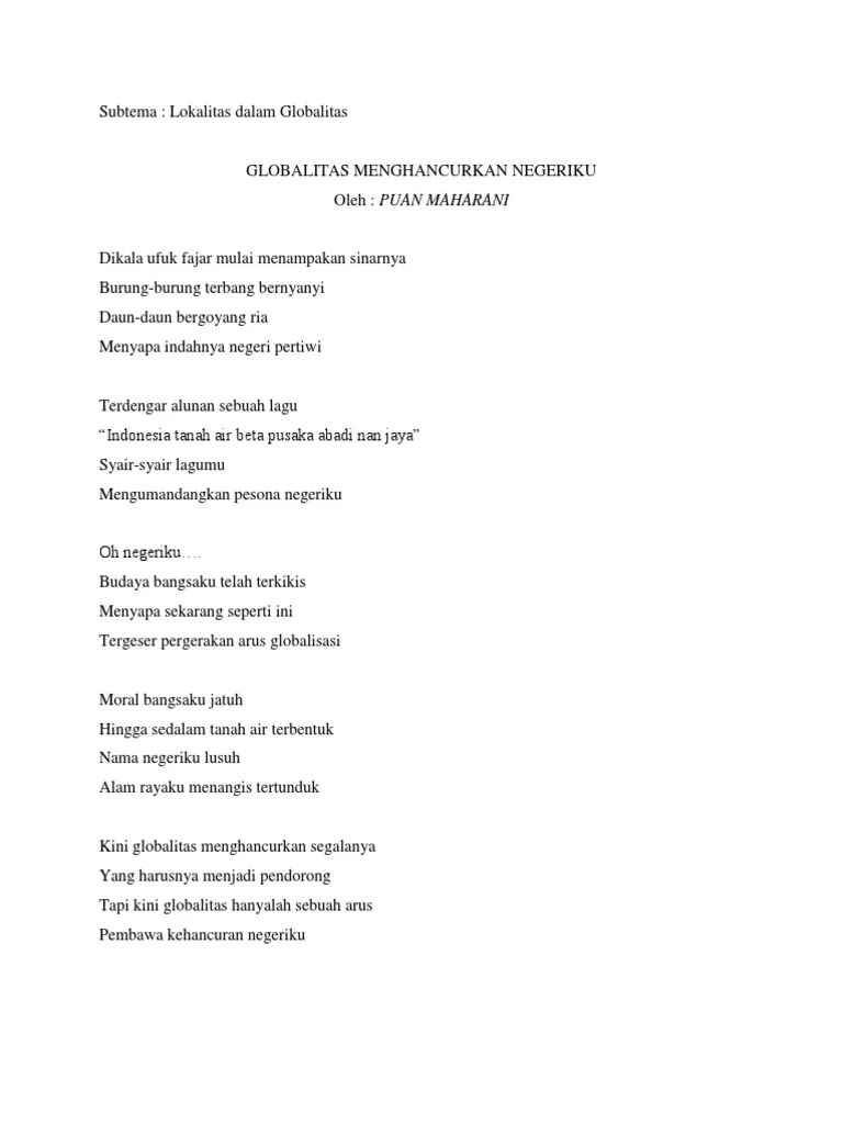 Puisi Karya Puan Maharani | PDF