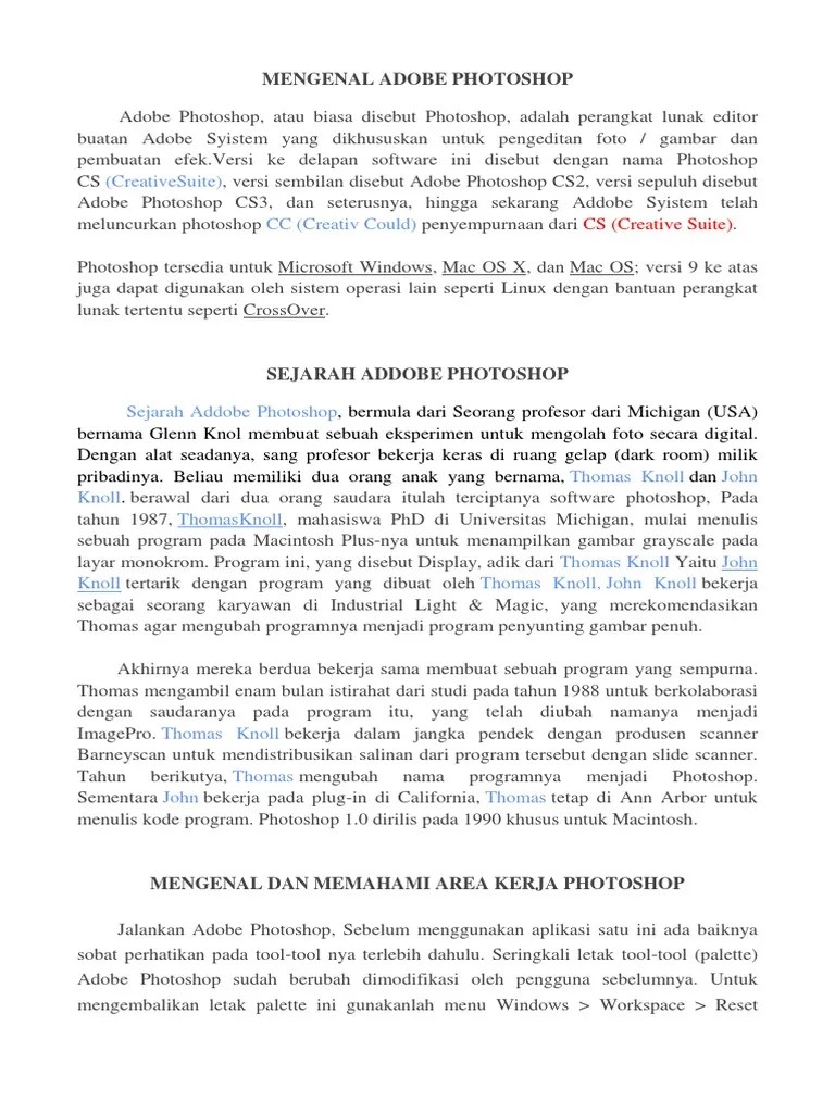 Mengenal Adobe Photoshop