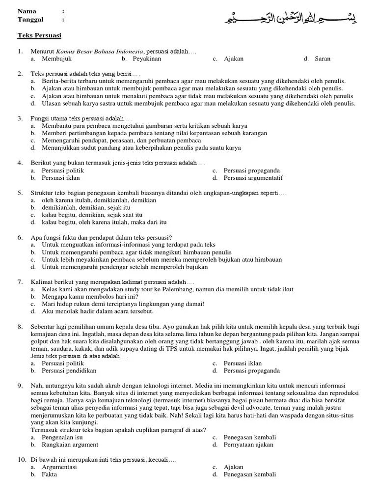 Teks Persuasi Kelas 8 | PDF