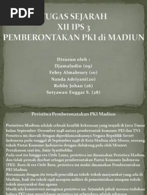Pemberontakan PKI Madiun 1948 | PDF