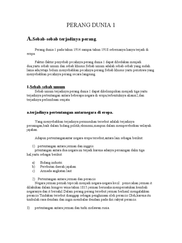 Sebab Khusus Terjadinya Perang Dunia 2 Di Asia Pasifik Adalah - Berbagai  Sebab