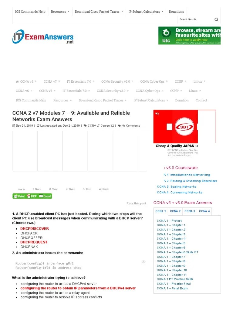 A process is a running instance of a computer program. Ccna Module 1 Final Exam Answers 2019