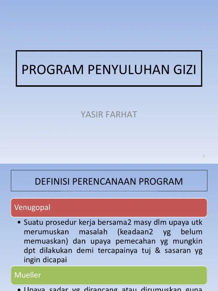 Program Penyuluhan Gizi | PDF