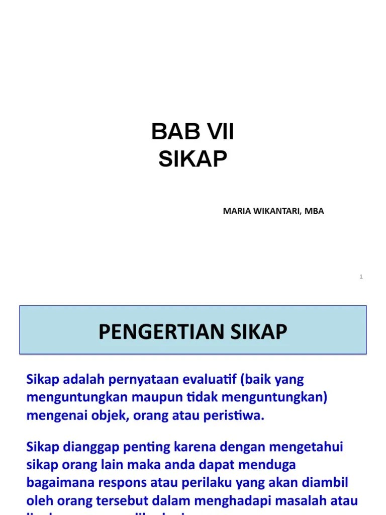 Bab 7 - Sikap