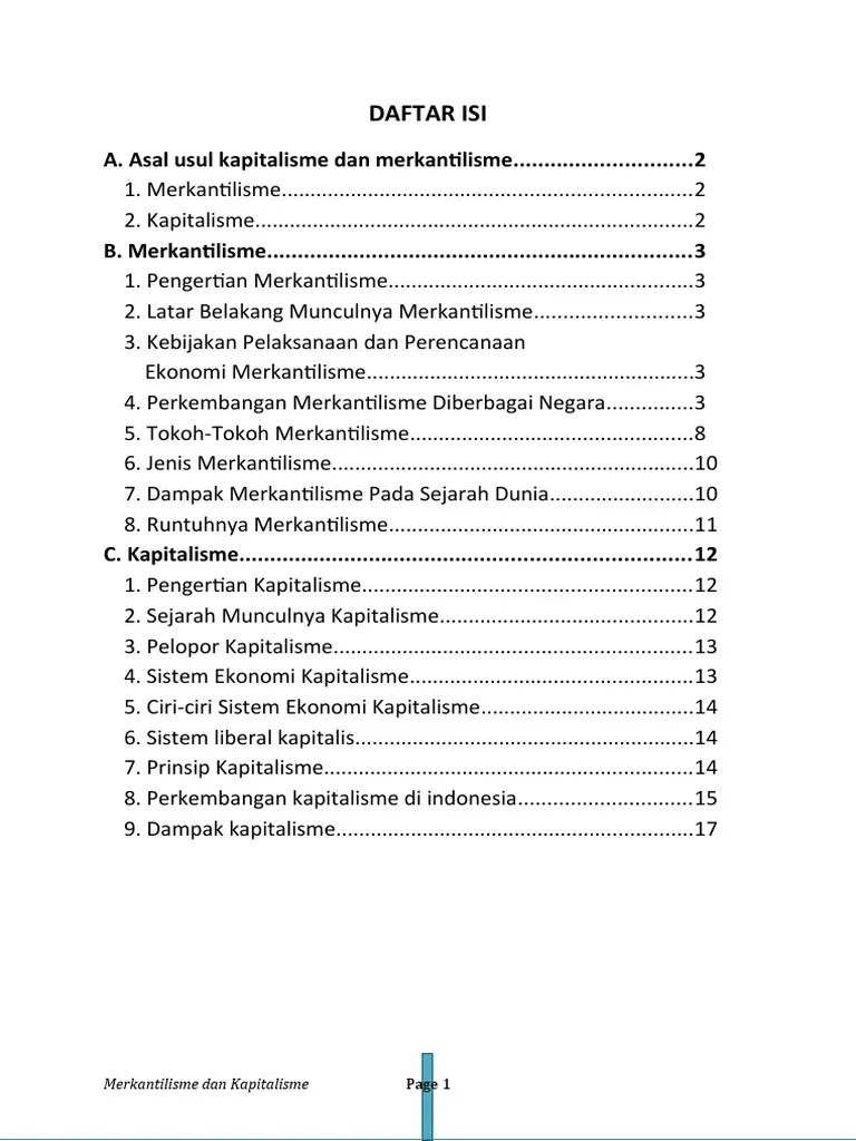 Asal Usul Kapitalisme Dan Merkantilisme | PDF