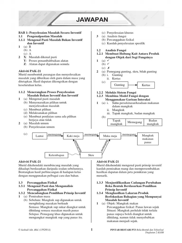 Kuiz rbt tingkatan 3 bab 2 draft. Jawapan Modul Aktiviti Pintar Bestari Reka Bentuk Dan Teknologi Tingkatan 2 Pdf