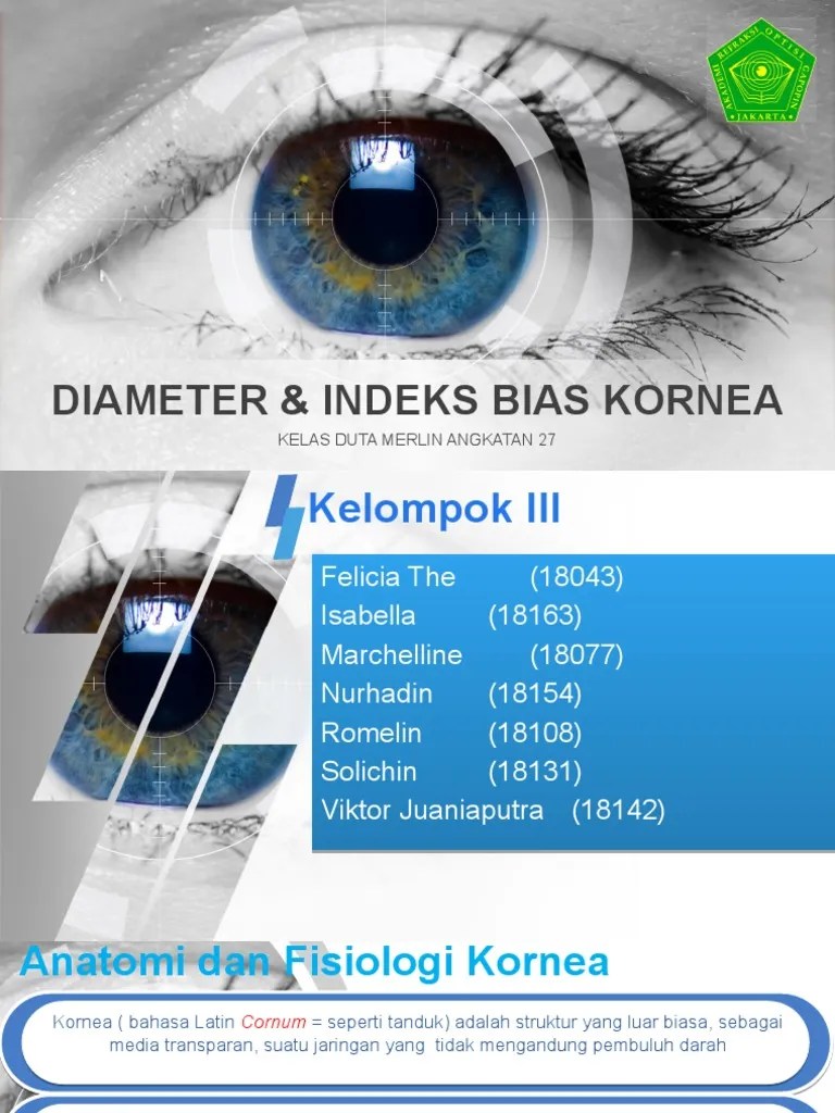 DIAMETER Dan INDEKS BIAS KORNEA PDF | PDF