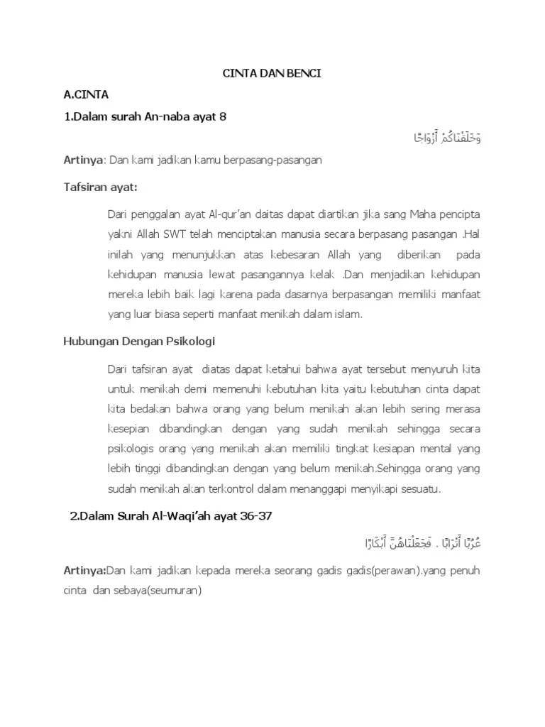 Cinta Dan Benci | PDF