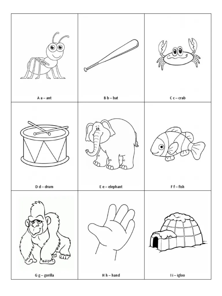 jolly phonics 26 black white printable images