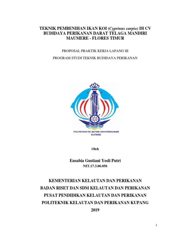 Proposal Teknik Pembenihan Ikan Koi (Eusabia Putri) | PDF