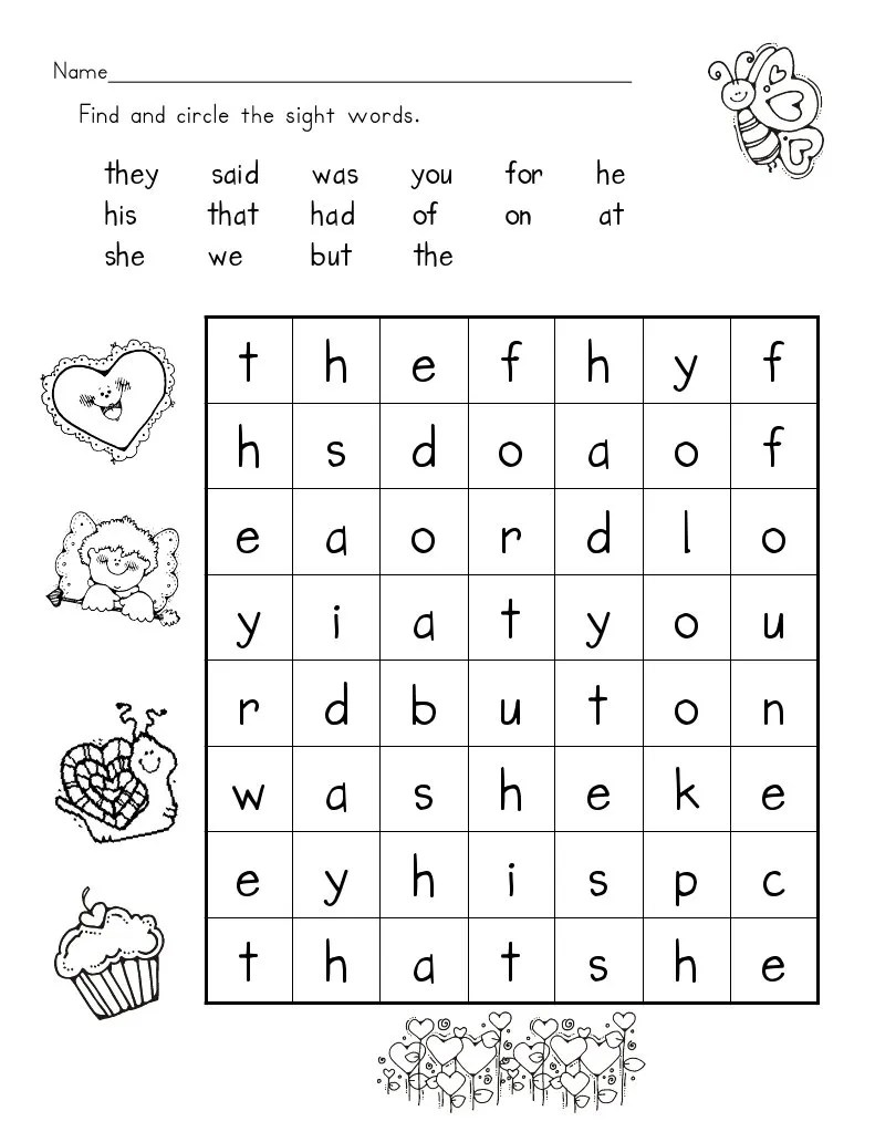sight word find