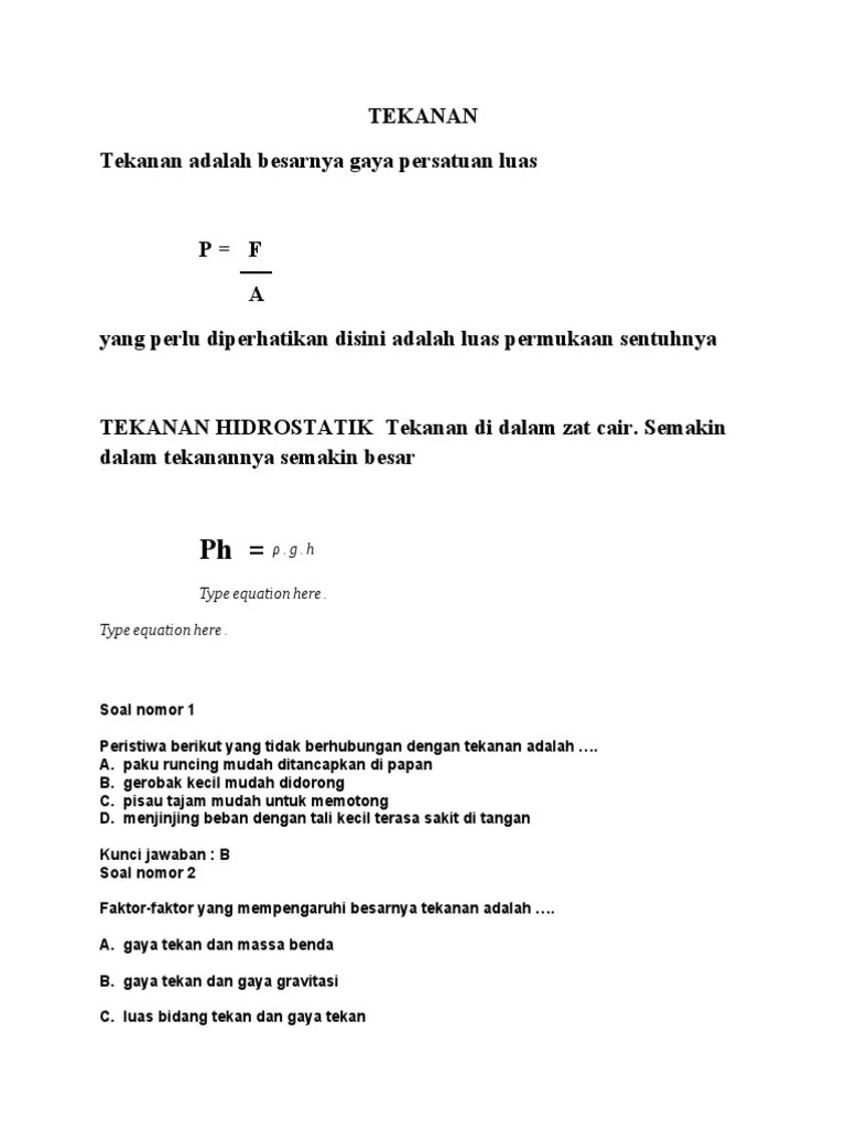 TEKANAN | PDF