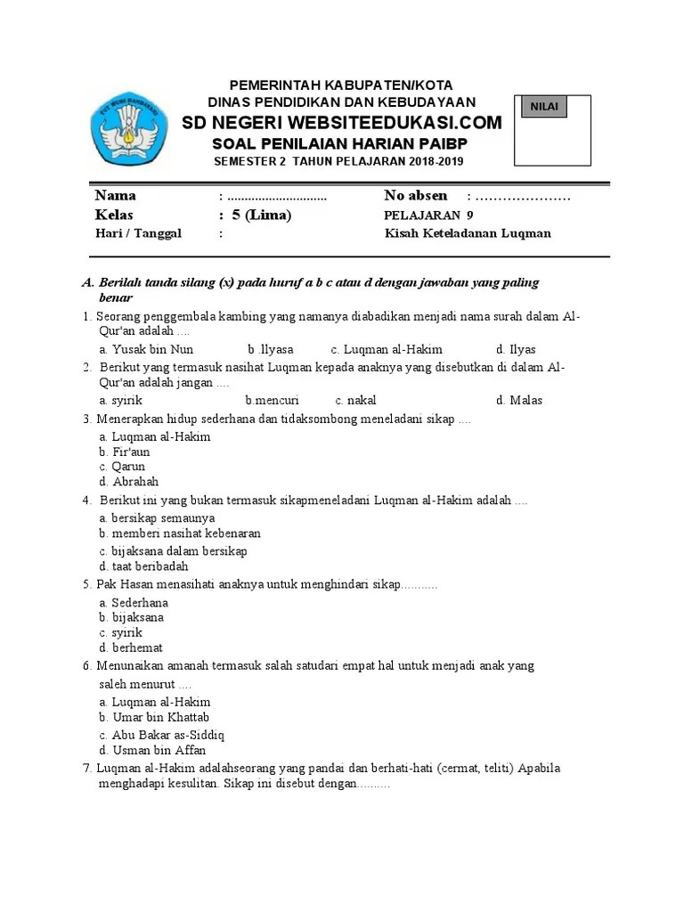 Kerjakan dulu soal yang kamu anggap mudah. Soal Ph Kls 5 Pembelajaran 10 Pdf