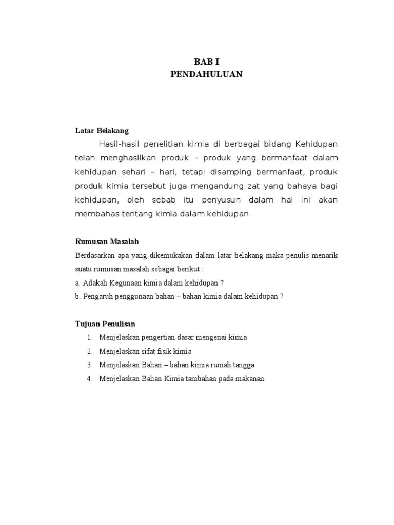 Makalah kimia tata nama senyawa kimia di s u s u n oleh x /2016 sma negeri. Makalah Kimia Dalam Kehidupan Pdf