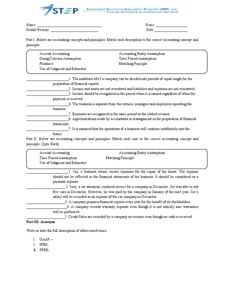 Quiz No.2 | PDF | Expense | Financial Statement