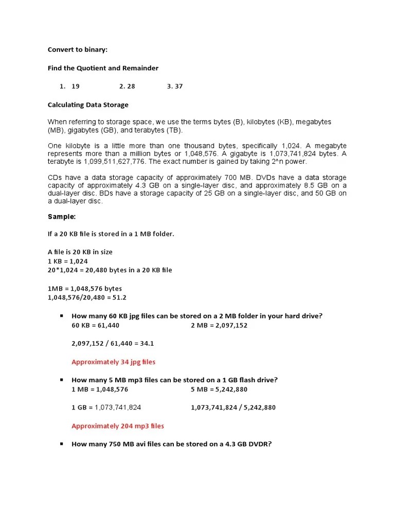 Convert To Binary | PDF