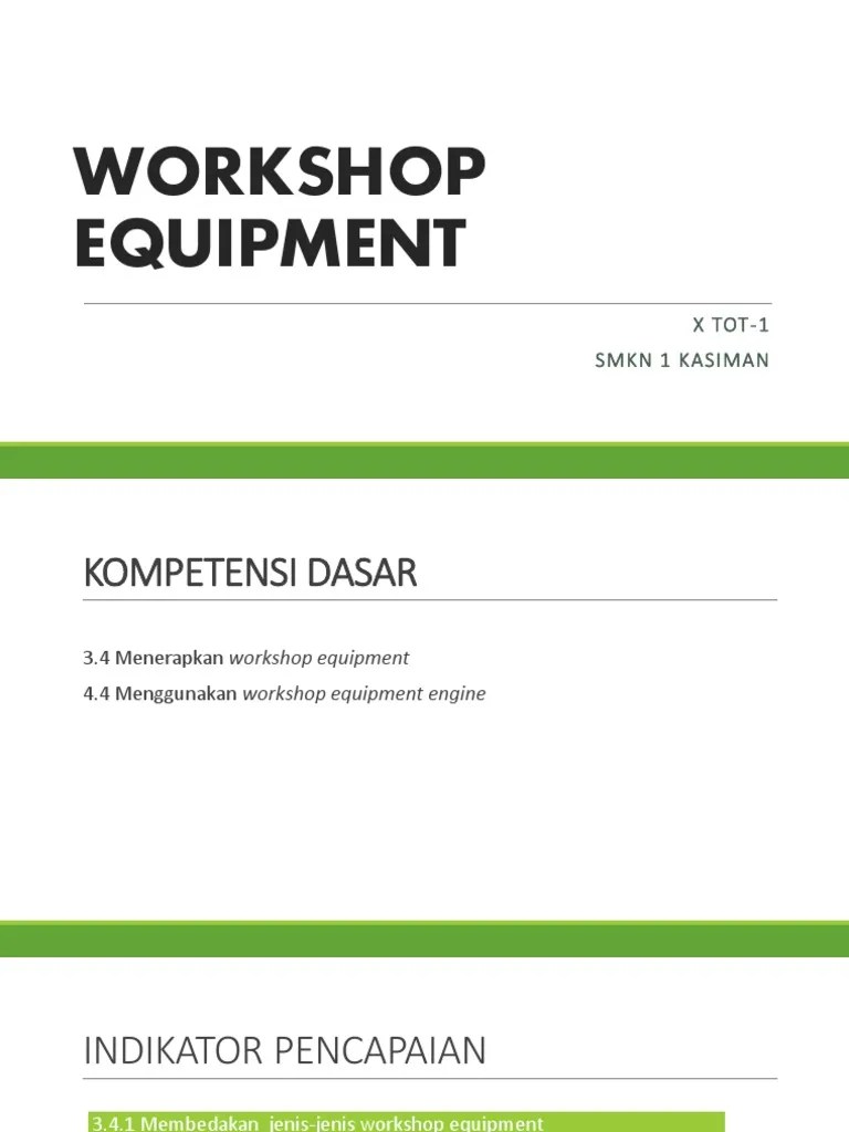 Workshop Equipment | PDF