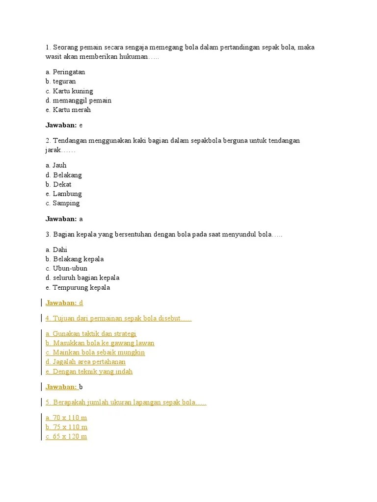 Play this game to review other. Soal Penjas Pdf