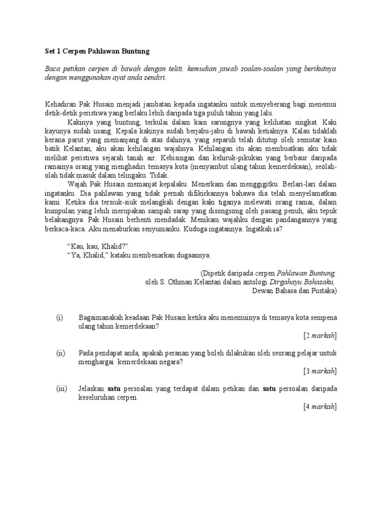 Contoh Cerpen Pahlawan