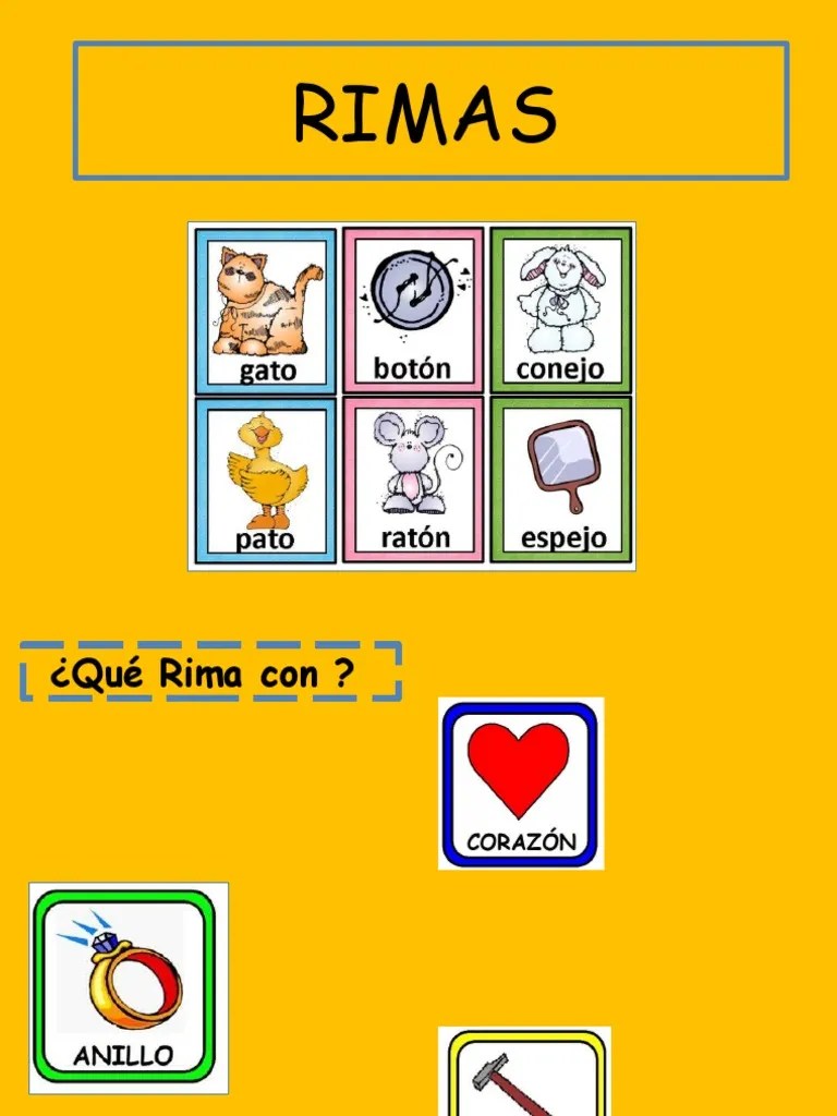 Estas son algunas palabras que riman con «corazón»: Rimas Pdf