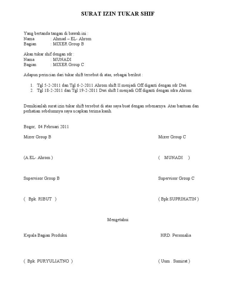 Of change in equity), laporan arus kas (cash flow statement), . Surat Izin Tukar Shif Pdf