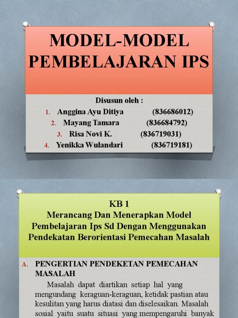 Model-Model Pembelajaran Ips | PDF