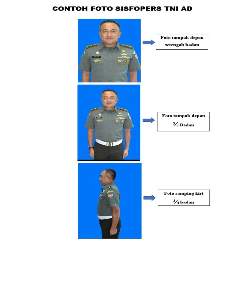 Contoh Foto Sisfopers Tni Ad | PDF