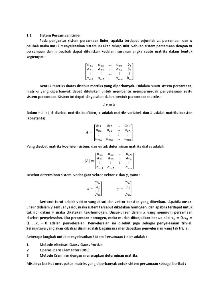 Pembahasan soal logaritma uk 1.3. Topik 5 Operasi Baris Elementer Pdf Pdf