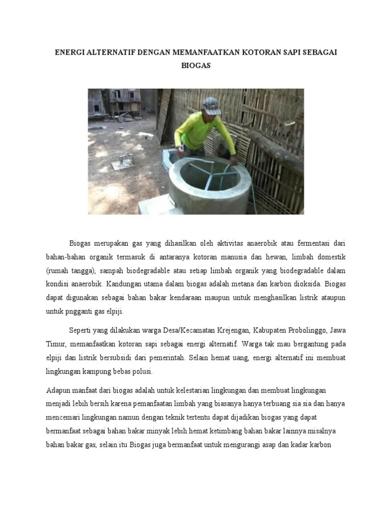 Desa Di Probolinggo Pakai Biogas